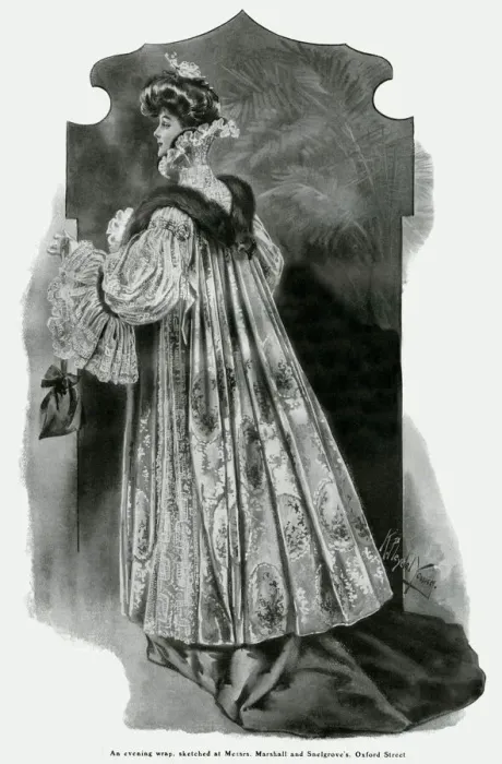 Framed Print : Womens evening wrap 1905 Framed Print : Womens evening wrap 1905
