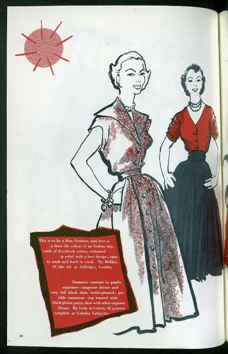 Framed Print : Women's Fashions Date: 1954 Framed Print : Women's Fashions Date: 1954