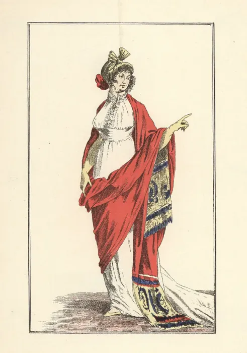 Framed Print : Women's fashions, French Directoire era, Paris, 1801 Framed Print : Women's fashions, French Directoire era, Paris, 1801