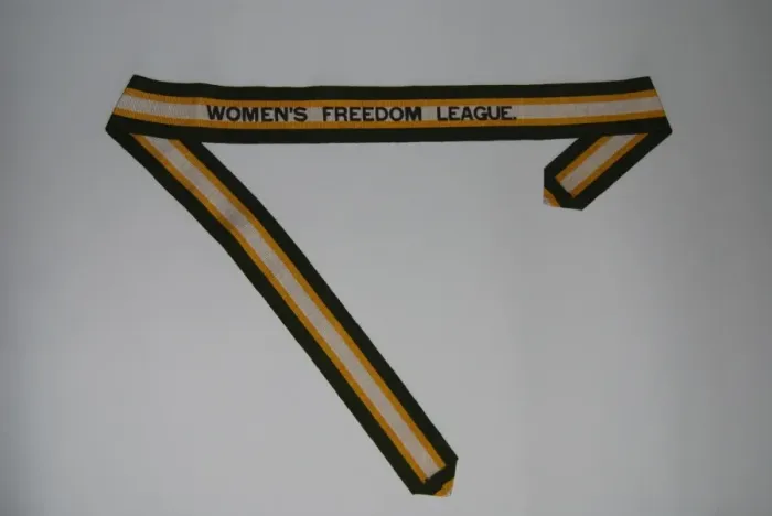 Framed Print : Womens Freedom League Sash Framed Print : Womens Freedom League Sash