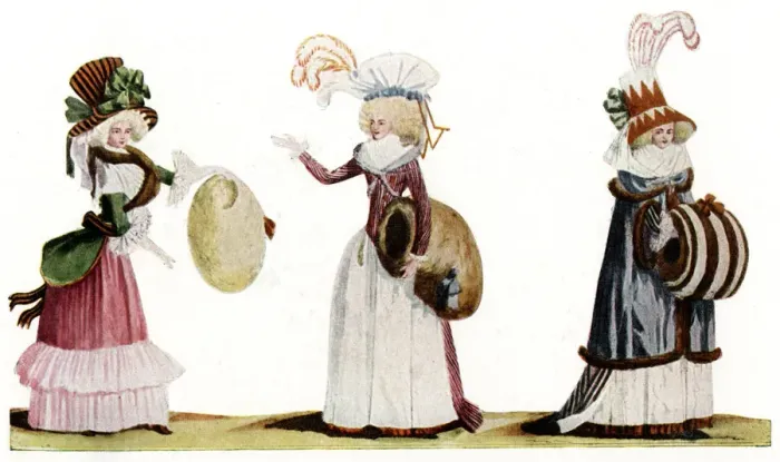 Framed Print : Womens French fashion 1787 Framed Print : Womens French fashion 1787