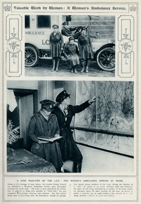 Framed Print : Womens home front ambulance service 1917 Framed Print : Womens home front ambulance service 1917