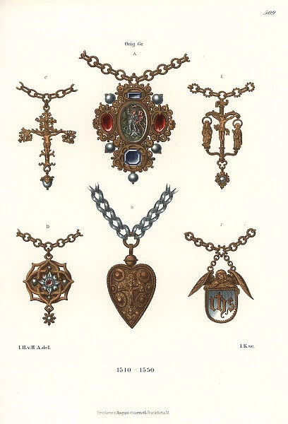 Womens jewelry, early 16th century