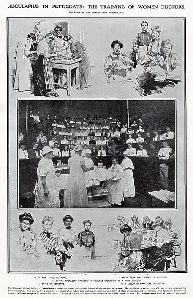 Women's Medical College of Pennsylvania, originally a private enterprise with women teachers, closed to men. Date: 1907