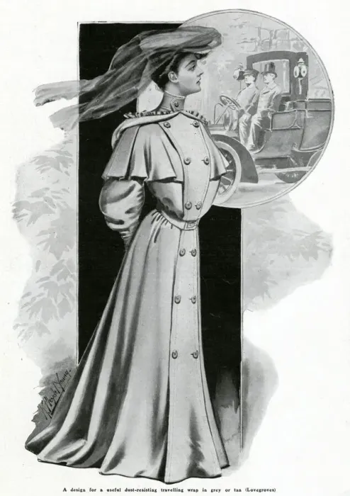 Framed Print : Womens motoring coat 1905 Framed Print : Womens motoring coat 1905