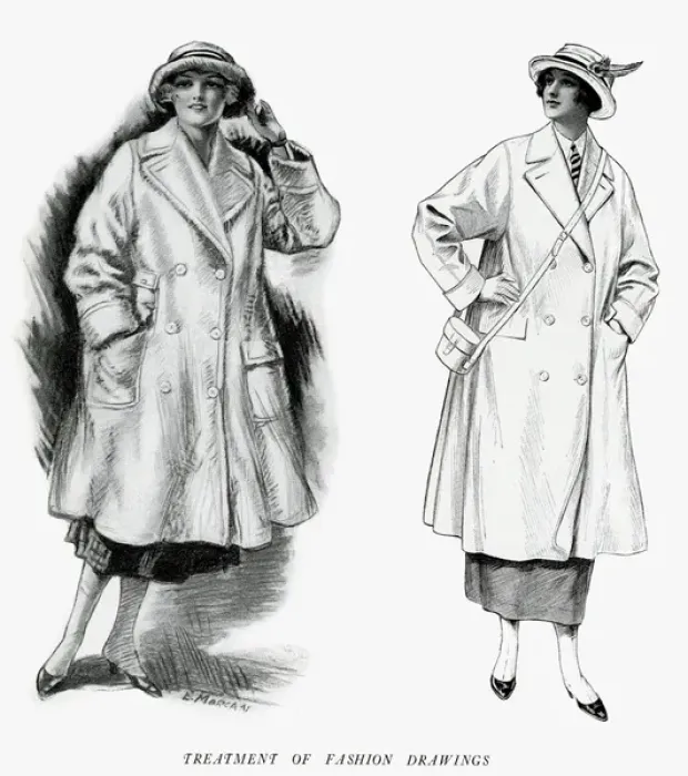 Framed Print : Womens overcoats 1922 Framed Print : Womens overcoats 1922