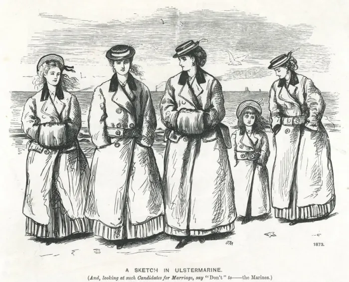 Framed Print : Womens oversized sack coats 1873 Framed Print : Womens oversized sack coats 1873