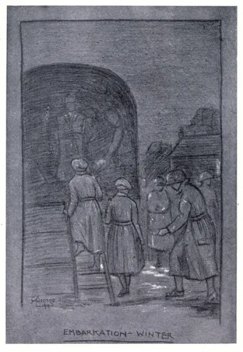 Framed Print : Womens Royal Air Force -- Embarkation, Winter Framed Print : Womens Royal Air Force -- Embarkation, Winter