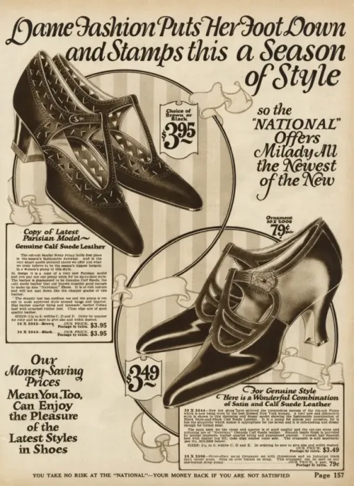 Framed Print : Womens shoes 1924 Framed Print : Womens shoes 1924