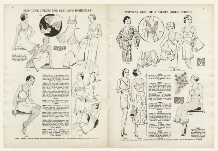 Framed Print : Womens undergarments 1935 Framed Print : Womens undergarments 1935
