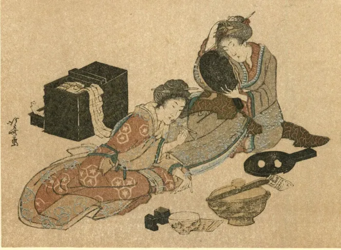 Framed Print : Woodblock print after Hokusai Framed Print : Woodblock print after Hokusai