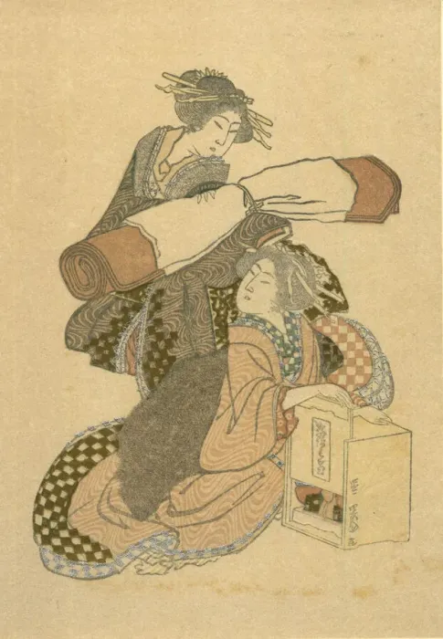 Framed Print : Woodblock print after Hokusai Framed Print : Woodblock print after Hokusai