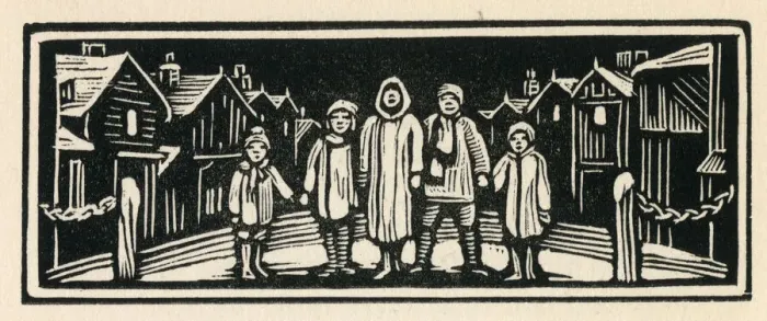 Framed Print : Woodcut print in Come Christmas Framed Print : Woodcut print in Come Christmas