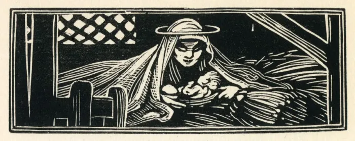 Framed Print : Woodcut print in Come Christmas Framed Print : Woodcut print in Come Christmas