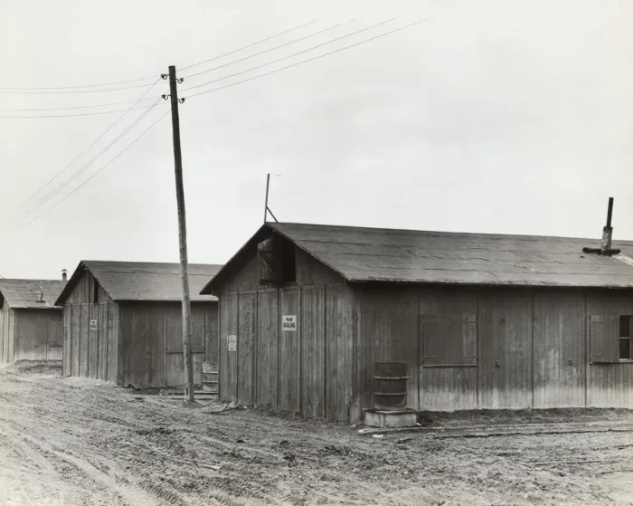 Framed Print : Wooden Barracks for Airmen at the Headquarters of the US? Framed Print : Wooden Barracks for Airmen at the Headquarters of the US?