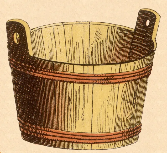 Framed Print : Wooden Basin Date: 1880 Framed Print : Wooden Basin Date: 1880