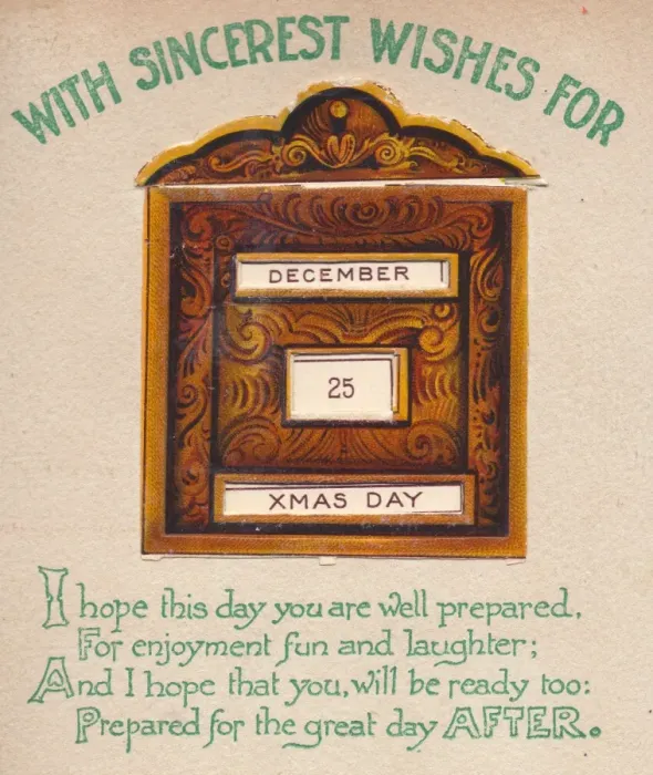 Framed Print : Wooden calendar on a Christmas card Framed Print : Wooden calendar on a Christmas card