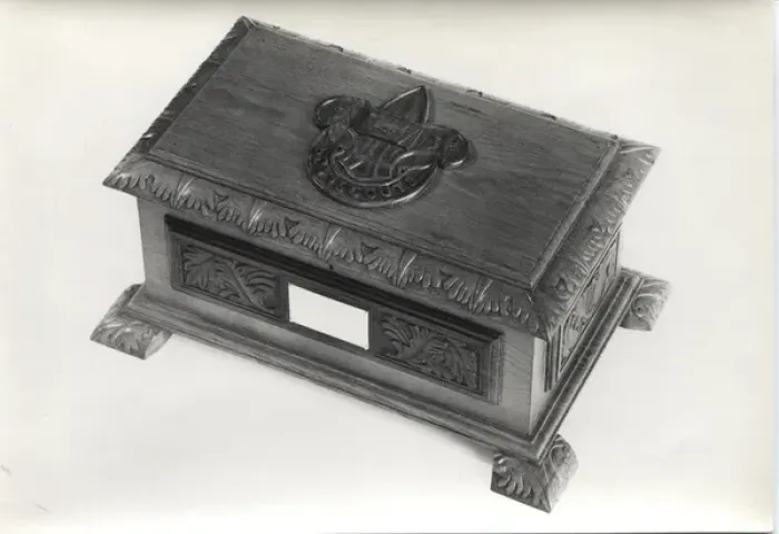 Framed Print : Wooden casket, Freedom of Town of St Louis, Mauritius Framed Print : Wooden casket, Freedom of Town of St Louis, Mauritius