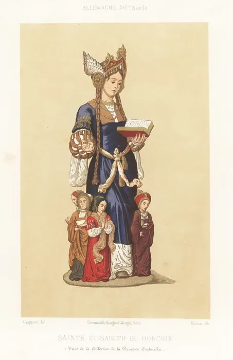 Framed Print : Wooden figure of Saint Elizabeth of Hungary, 1207-1231 Framed Print : Wooden figure of Saint Elizabeth of Hungary, 1207-1231