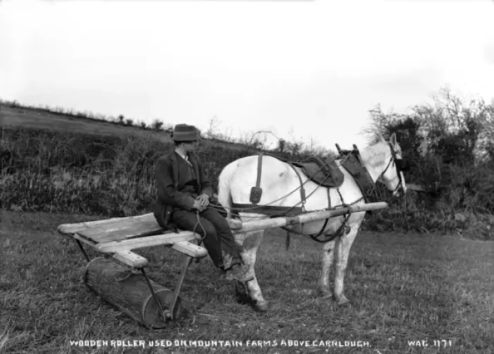Framed Print : Wooden Roller used on Mountain Farms Above Carnlough Framed Print : Wooden Roller used on Mountain Farms Above Carnlough