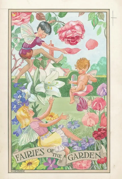 Framed Print : Woodland Fairies Children's Postcard design Watercolour Framed Print : Woodland Fairies Children's Postcard design Watercolour