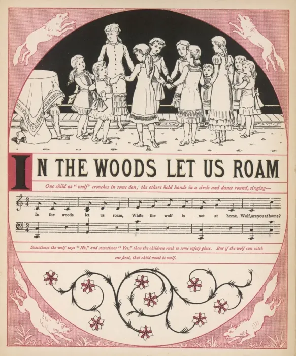 Framed Print : In the woods let us roam, words and music Framed Print : In the woods let us roam, words and music