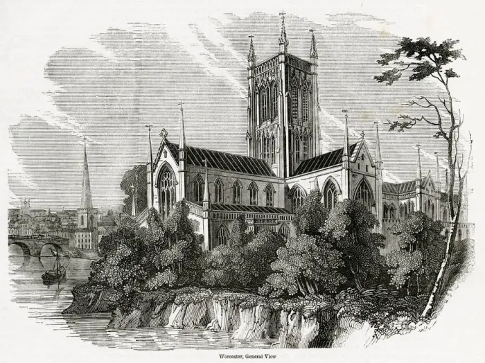 Framed Print : Worcester Cathedral Framed Print : Worcester Cathedral