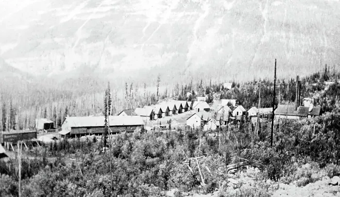 Framed Print : Work Camp No. 1, Field Hill, BC, Canada, early 1900s Framed Print : Work Camp No. 1, Field Hill, BC, Canada, early 1900s