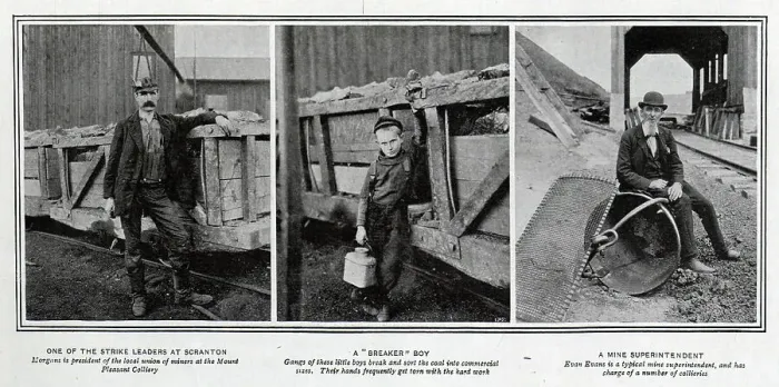 Framed Print : Three mine workers in America Framed Print : Three mine workers in America