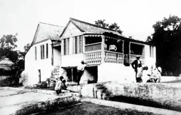 Framed Print : A workers house, Manchester, Jamaica, early 1900s Framed Print : A workers house, Manchester, Jamaica, early 1900s