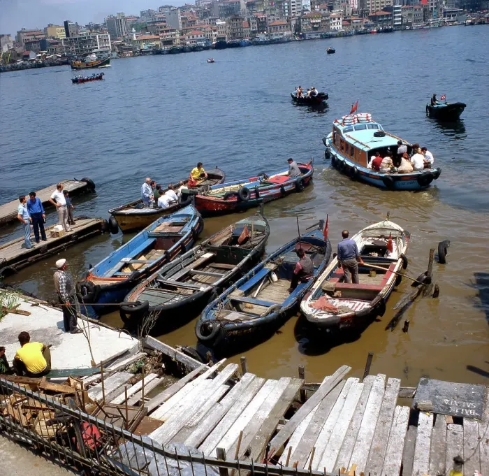 Framed Print : Working boats at the Golden Horn Framed Print : Working boats at the Golden Horn