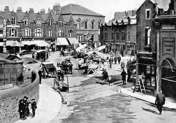 Framed Print : Workington Hagg Mill Market early 1900s Framed Print : Workington Hagg Mill Market early 1900s