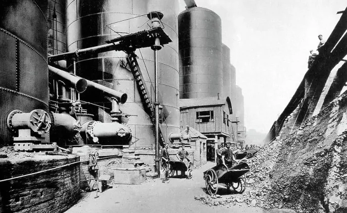 Framed Print : Workington Steel Works Blast Furnace early 1900s Framed Print : Workington Steel Works Blast Furnace early 1900s