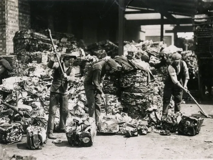 Framed Print : WORKMEN PREPARING SCRAP Framed Print : WORKMEN PREPARING SCRAP