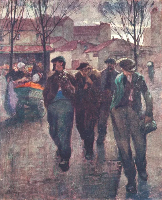 Framed Print : Workmen Walking Framed Print : Workmen Walking