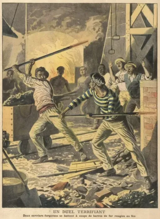 Framed Print : Workmens Duel Framed Print : Workmens Duel