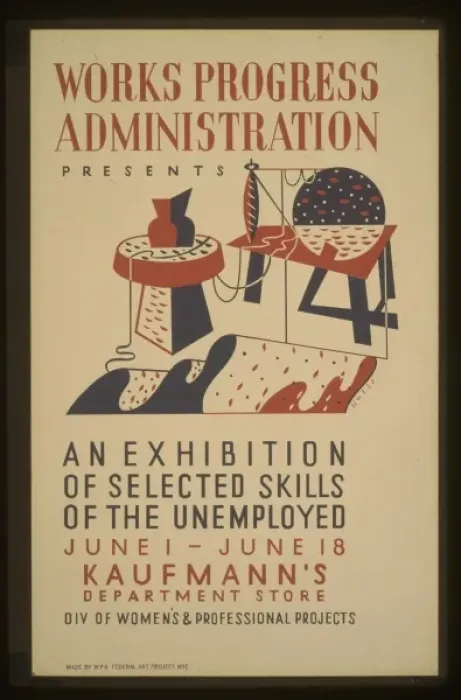 Framed Print : Works Progress Administration presents an exhibition of sele Framed Print : Works Progress Administration presents an exhibition of sele