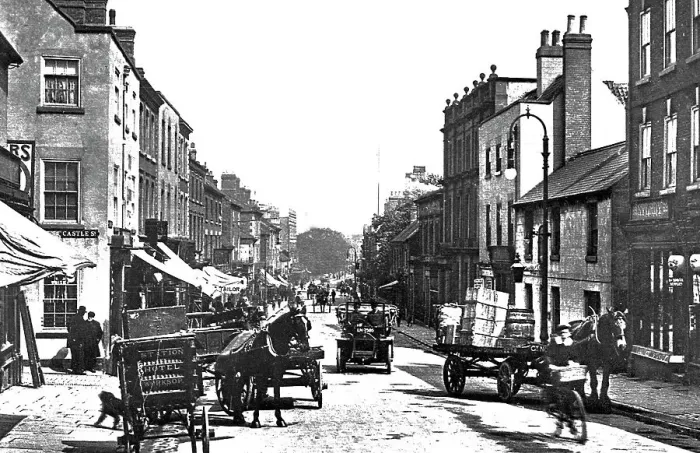 Framed Print : Worksop Bridge Street early 1900s Framed Print : Worksop Bridge Street early 1900s