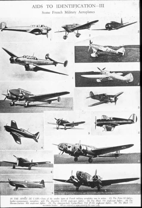 Framed Print : World War 2 recognition poster of French military aircraft Framed Print : World War 2 recognition poster of French military aircraft