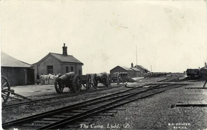 Framed Print : World War One Army Camp, Railway & Cannons, Lydd Framed Print : World War One Army Camp, Railway & Cannons, Lydd