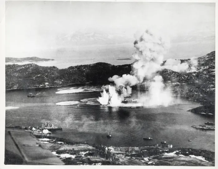 Framed Print : World War II Royal Navy last action against Germany Framed Print : World War II Royal Navy last action against Germany