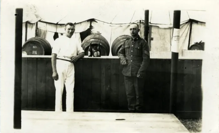 Framed Print : World War One Sergeant in Beer Tent, Trowbridge, Wiltshire Framed Print : World War One Sergeant in Beer Tent, Trowbridge, Wiltshire