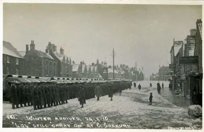 Framed Print : World War One Soldiers on Parade, Chipping Sodbury Framed Print : World War One Soldiers on Parade, Chipping Sodbury