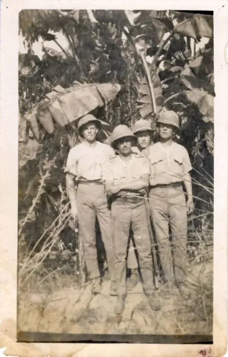 Framed Print : World War Two Soldiers in Pith Helmets Framed Print : World War Two Soldiers in Pith Helmets