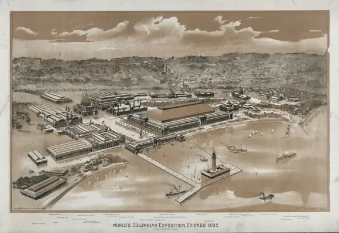 Framed Print : Worlds Columbian Exposition, Chicago 1893 (Bird s-eye view) Framed Print : Worlds Columbian Exposition, Chicago 1893 (Bird s-eye view)