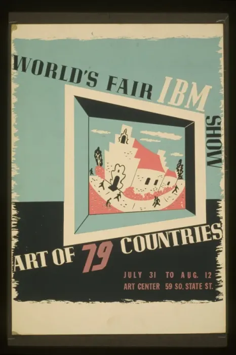 Framed Print : Worlds fair IBM show Art of 79 countries Framed Print : Worlds fair IBM show Art of 79 countries