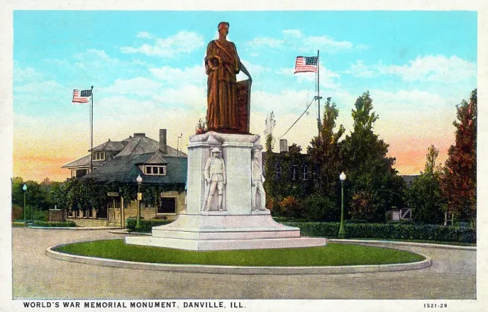 Framed Print : World's War Memorial Monument, Danville, Illinois, USA Framed Print : World's War Memorial Monument, Danville, Illinois, USA