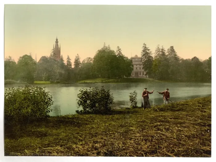Framed Print : Worlitz Castle and lake, park of Worlitz, Anhalt, Germany Framed Print : Worlitz Castle and lake, park of Worlitz, Anhalt, Germany