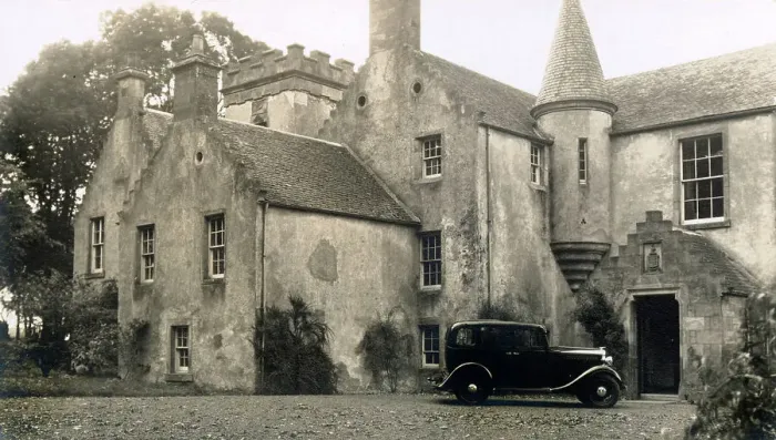 Framed Print : Wormiston House, viewed from the drive, Fife, Scotland Date: 1930s Framed Print : Wormiston House, viewed from the drive, Fife, Scotland Date: 1930s