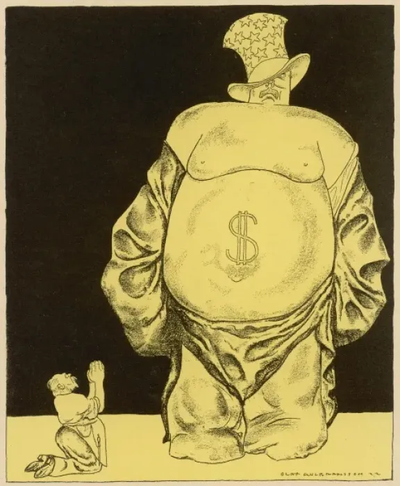 Framed Print : Worshipping the Dollar